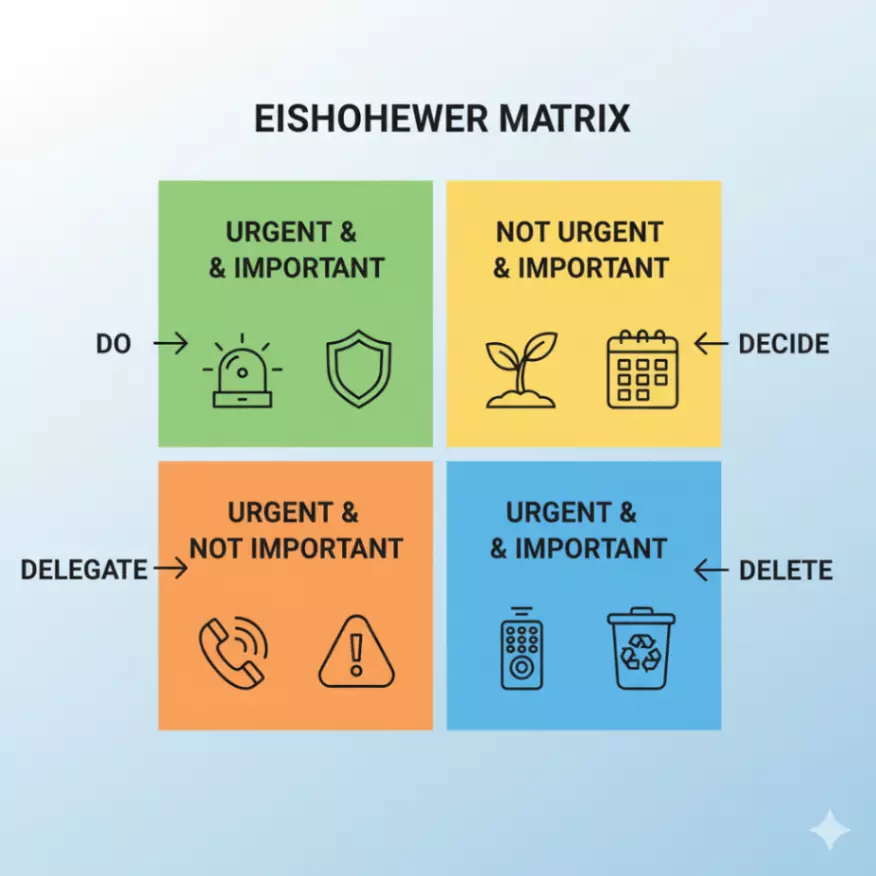 Infographic explaining SMART goals framework as a management skill.