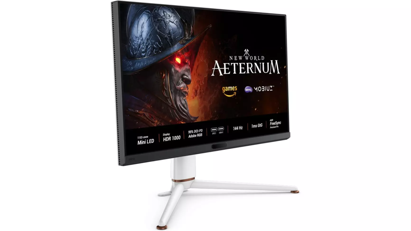 BenQ MOBIUZ EX321UX 4K Mini-LED gaming monitor shown from the front.