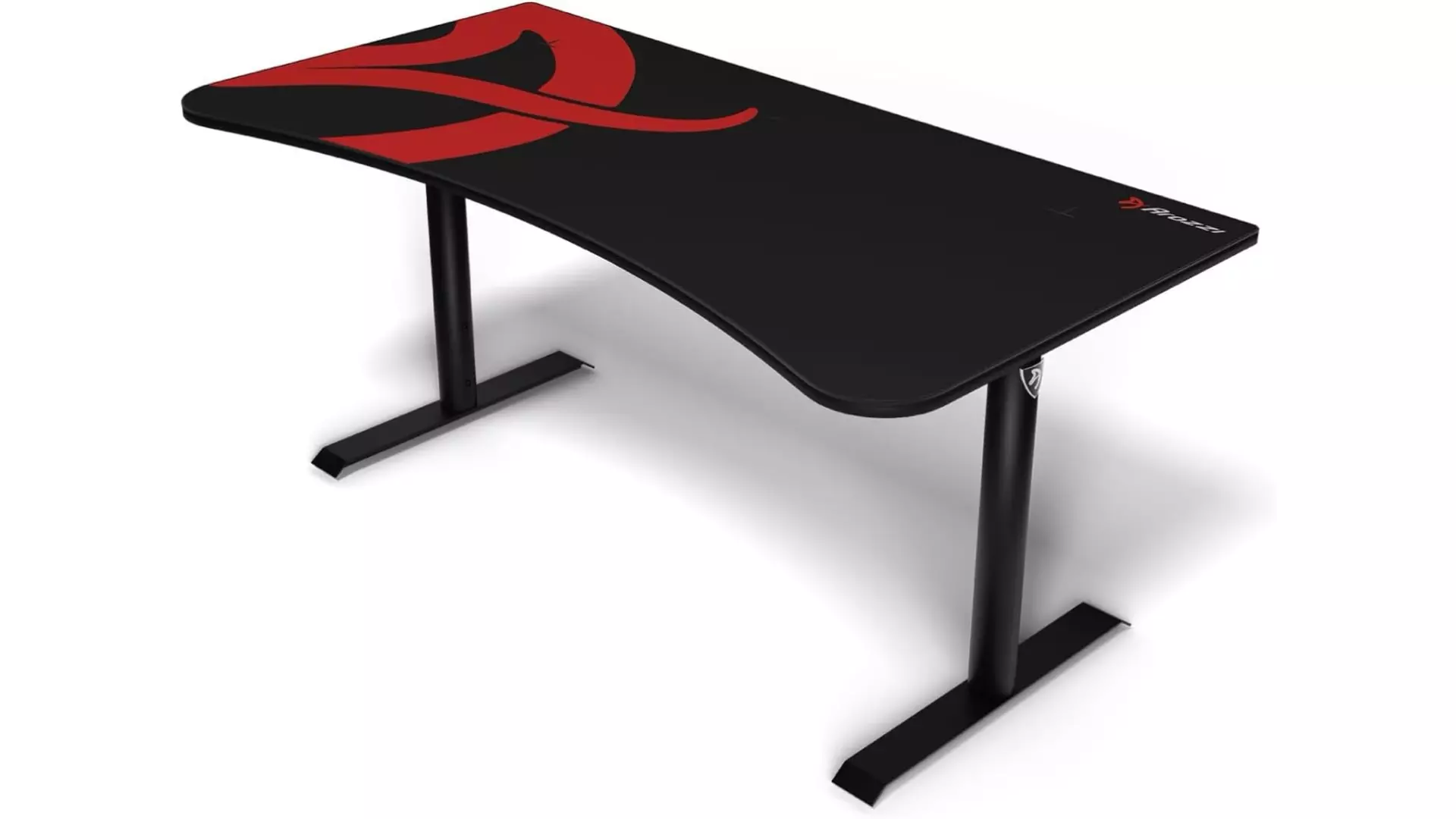Arozzi Arena 63-inch gaming desk shown with its signature full-surface mousepad top.