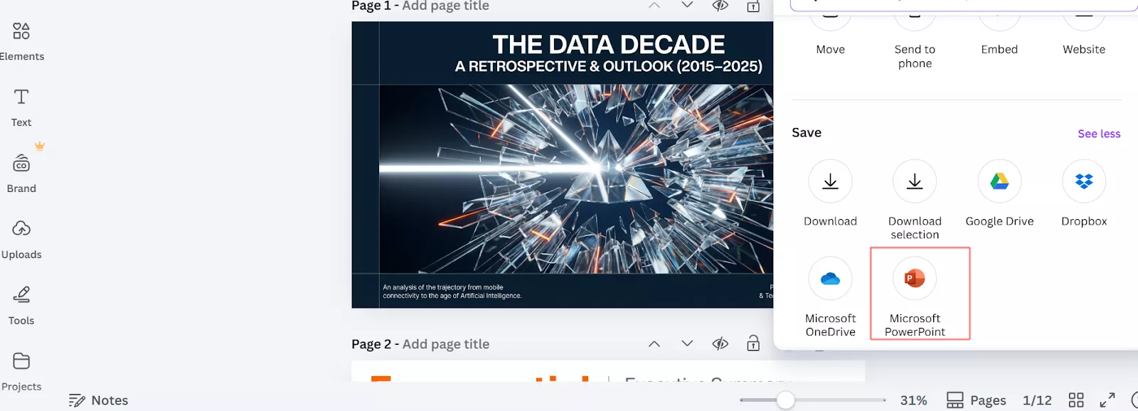 Rebuilding NotebookLM PDF slides into editable format using Canva